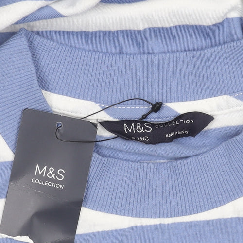 Marks and Spencer Women’s Blue Striped Long T-Shirt Dress Size 8