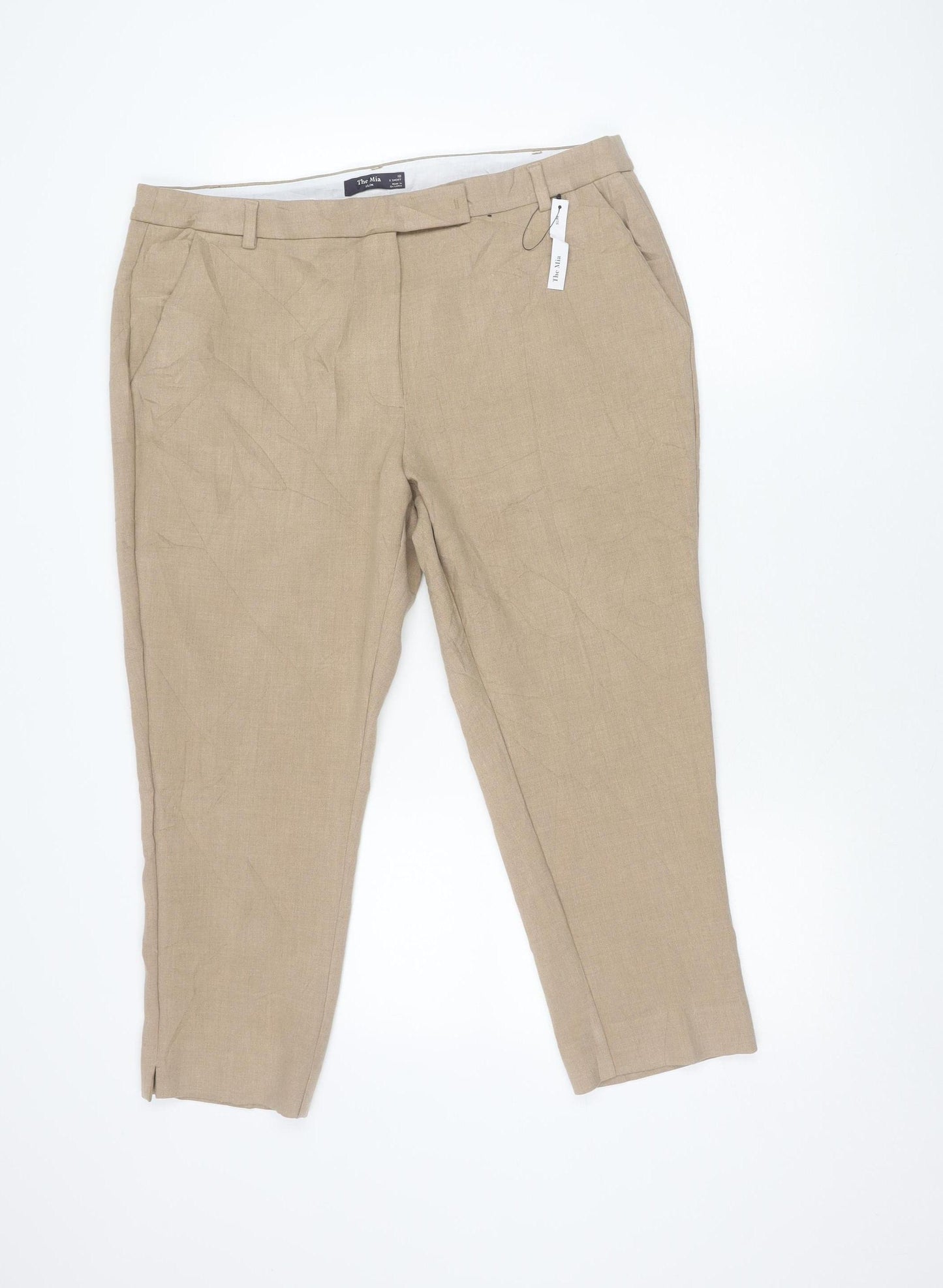 Marks and Spencer Women’s Beige Slim Chino Trousers Size 18