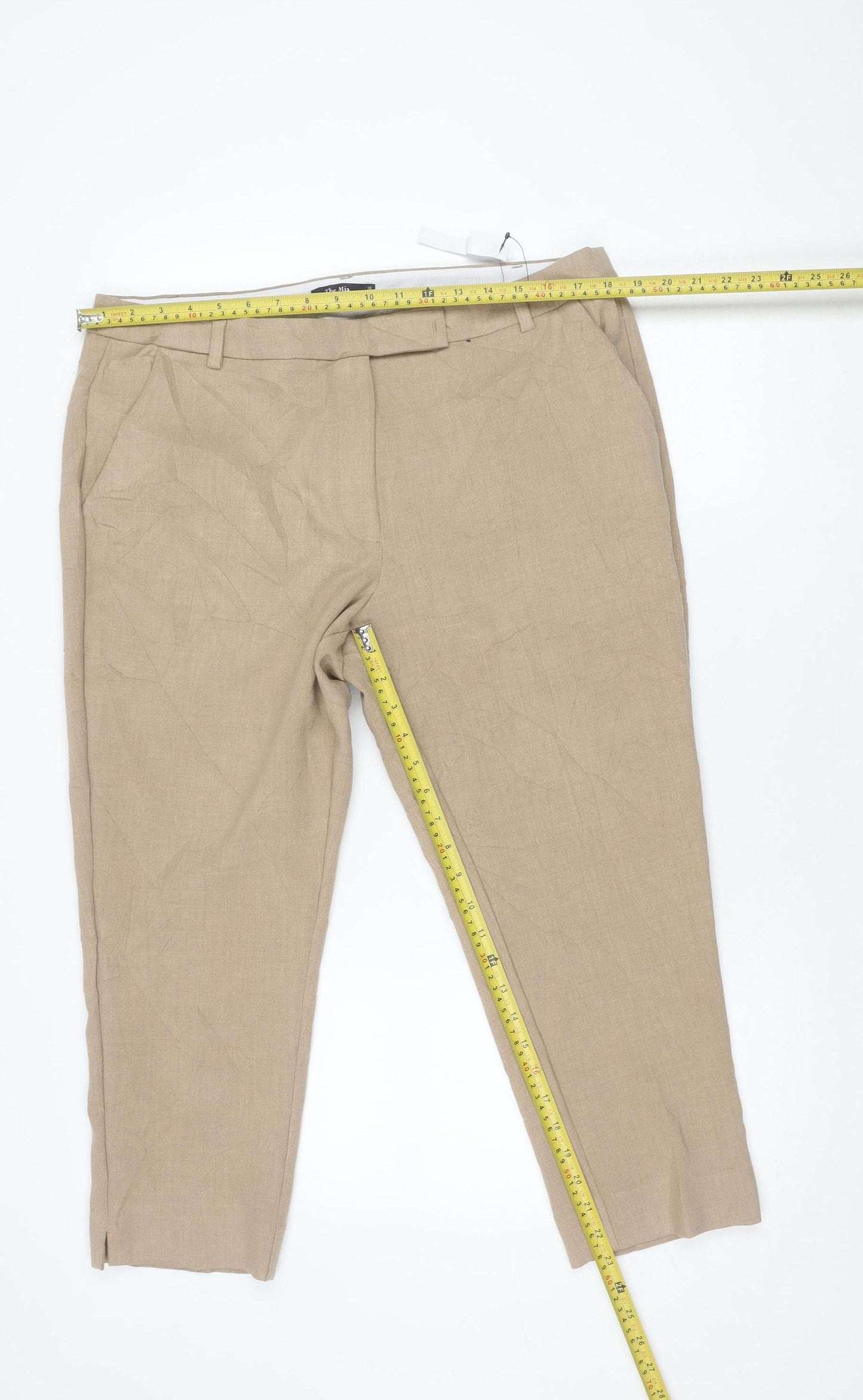 Marks and Spencer Women’s Beige Slim Chino Trousers Size 18