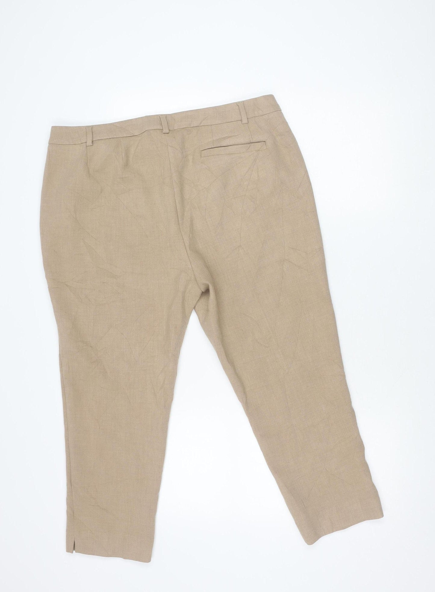 Marks and Spencer Women’s Beige Slim Chino Trousers Size 18