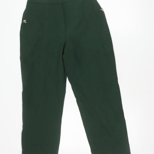The Evie Women's Green Size 8 Straight Leg Trousers