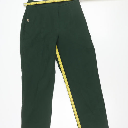 The Evie Women's Green Size 8 Straight Leg Trousers