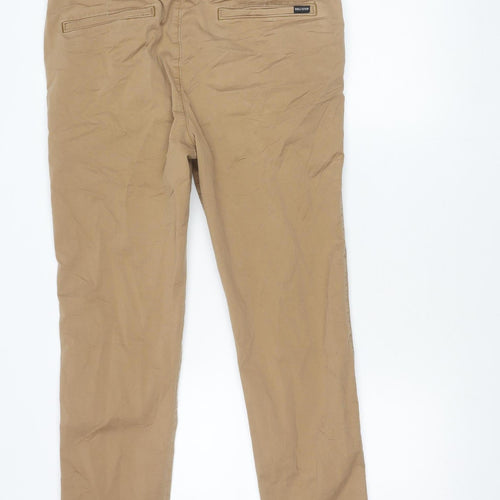 Hollister Men’s Beige Skinny Chino Trousers W34 L32 Cotton Stretch