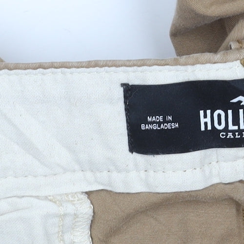 Hollister Men’s Beige Skinny Chino Trousers W34 L32 Cotton Stretch