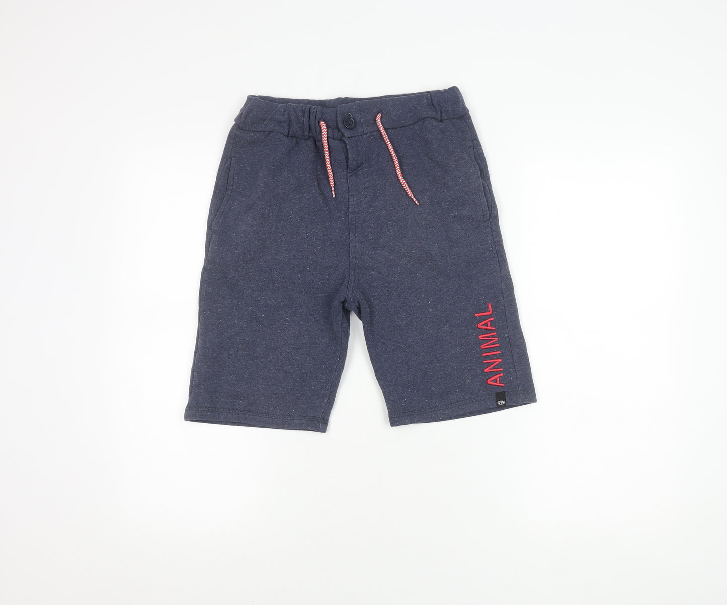 Animal Boys Blue Sweat Shorts 11-12Y French Terry Elastic Waist