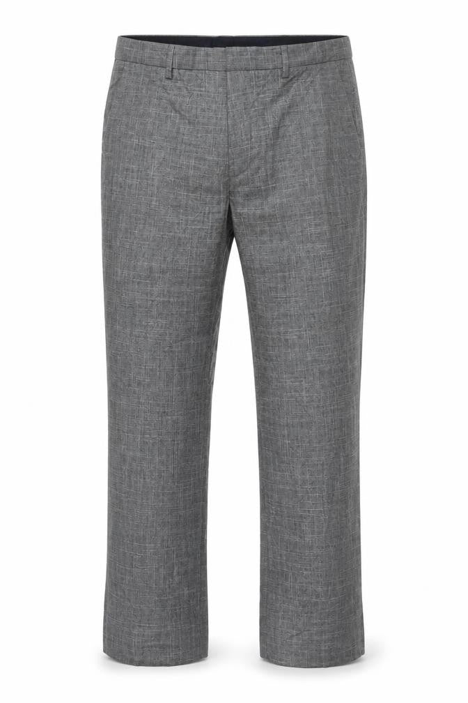 Marks and Spencer Mens Grey Check Dress Pants 36W 31L Regular Fit