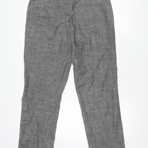Marks and Spencer Mens Grey Check Dress Pants 36W 31L Regular Fit