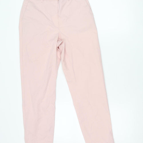 Marks and Spencer Women's Pink Chino Trousers Size 6 Straight Leg