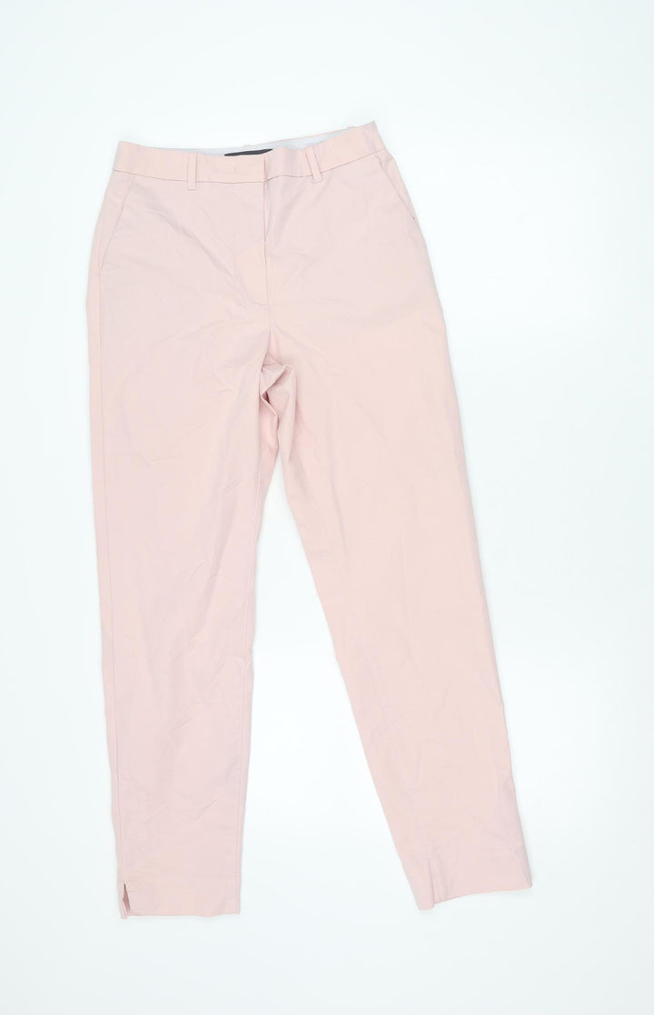 Marks and Spencer Women's Pink Chino Trousers Size 6 Straight Leg