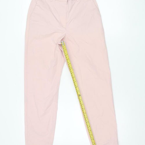 Marks and Spencer Women's Pink Chino Trousers Size 6 Straight Leg