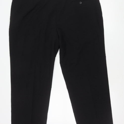 Marks and Spencer Women’s Black Regular Fit Work Trousers Size 44