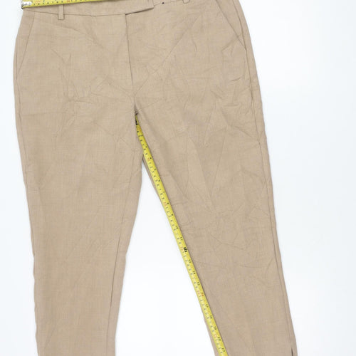 Marks and Spencer Women’s Beige Size 16 Straight Leg Trousers