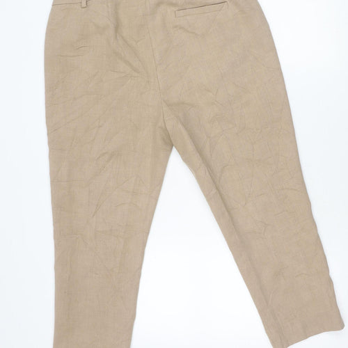 Marks and Spencer Women’s Beige Size 16 Straight Leg Trousers