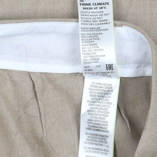 Marks and Spencer Women’s Beige Size 16 Straight Leg Trousers