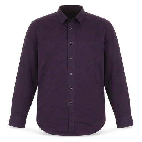 Marks and Spencer Men's Purple 16in Collar Regular Fit Woven Shirt
