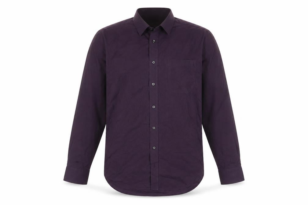 Marks and Spencer Men's Purple 16in Collar Regular Fit Woven Shirt
