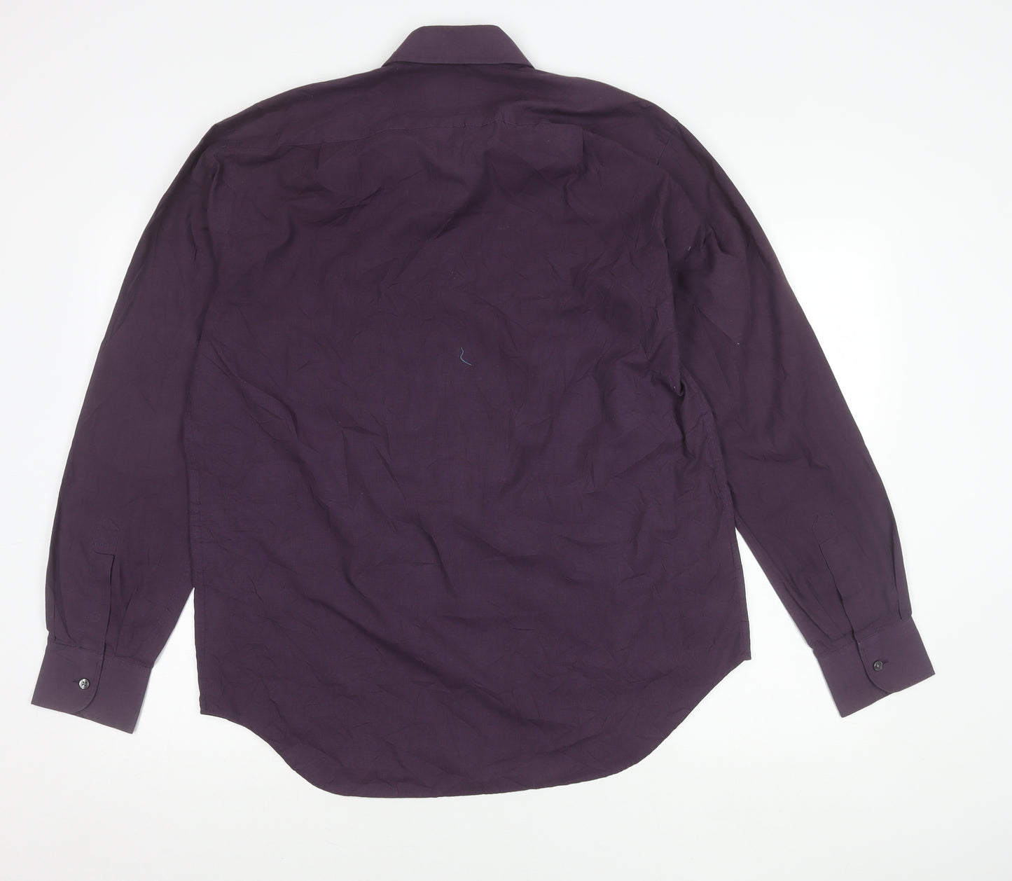 Marks and Spencer Men's Purple 16in Collar Regular Fit Woven Shirt