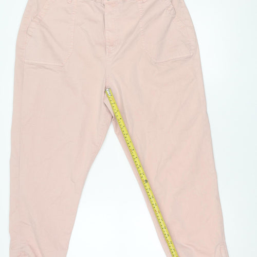 Marks and Spencer Women’s Pink Cargo Trousers Size 20 Regular