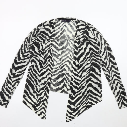 Marks and Spencer Women's Multicoloured Size 8 Zebra Open Front Cardigan
