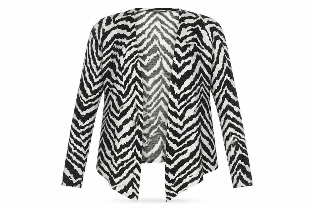 Front view of Marks & Spencer Women's Multicoloured, size 8, Zebra Open Front Cardigan