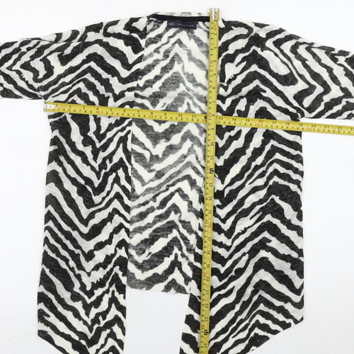 Marks and Spencer Women's Multicoloured Size 8 Zebra Open Front Cardigan