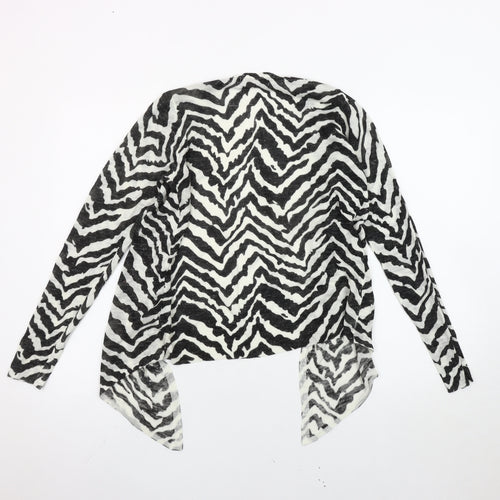 Marks and Spencer Women's Multicoloured Size 8 Zebra Open Front Cardigan