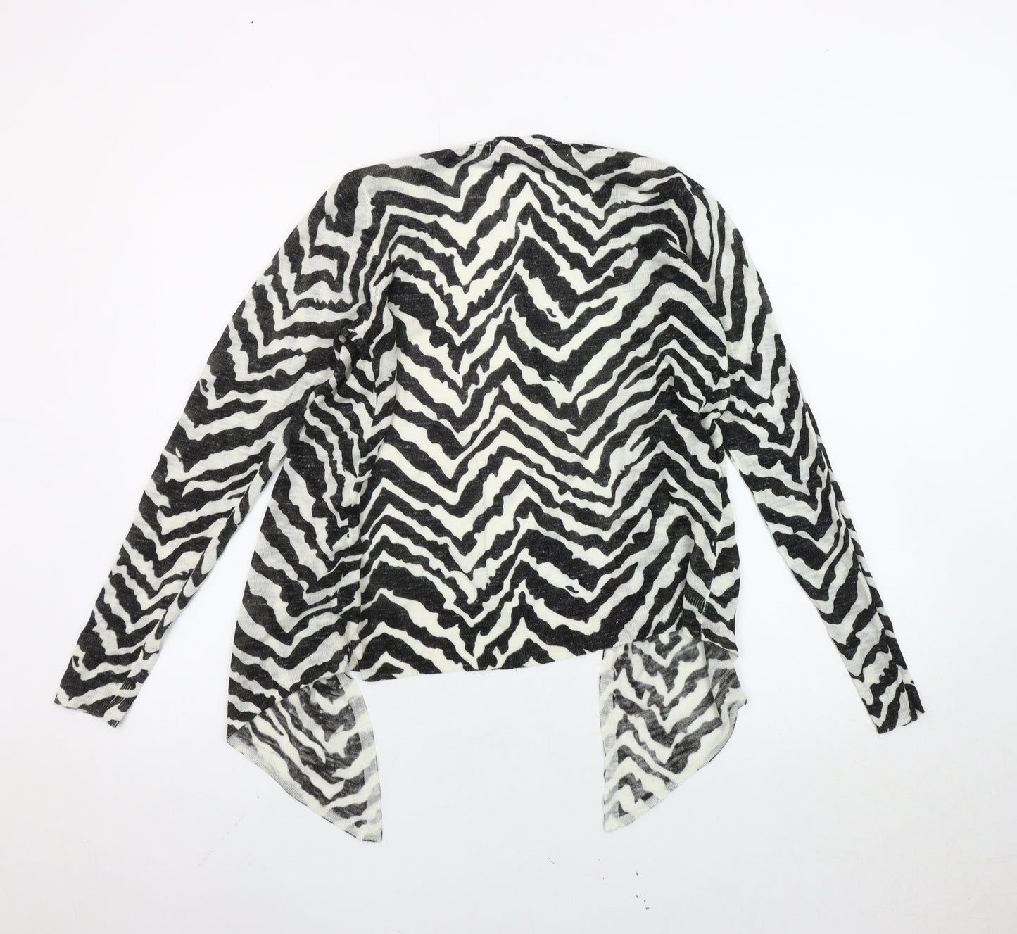 Marks and Spencer Women's Multicoloured Size 8 Zebra Open Front Cardigan