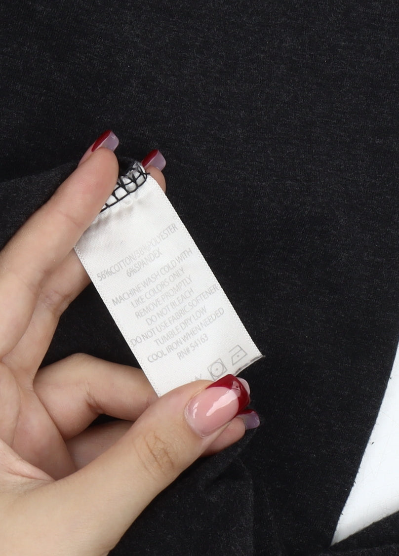 Calvin Klein Women's Black Mid-Length Jacket M Full Zip Collared