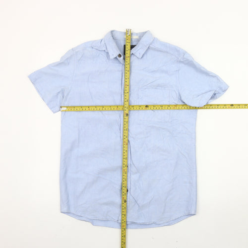 John Lewis Men’s Blue Slim Fit Oxford Short Sleeve Shirt S