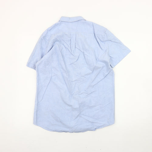 John Lewis Men’s Blue Slim Fit Oxford Short Sleeve Shirt S
