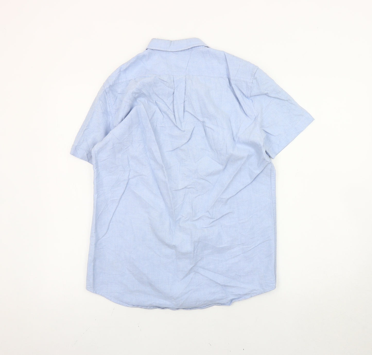 John Lewis Men’s Blue Slim Fit Oxford Short Sleeve Shirt S