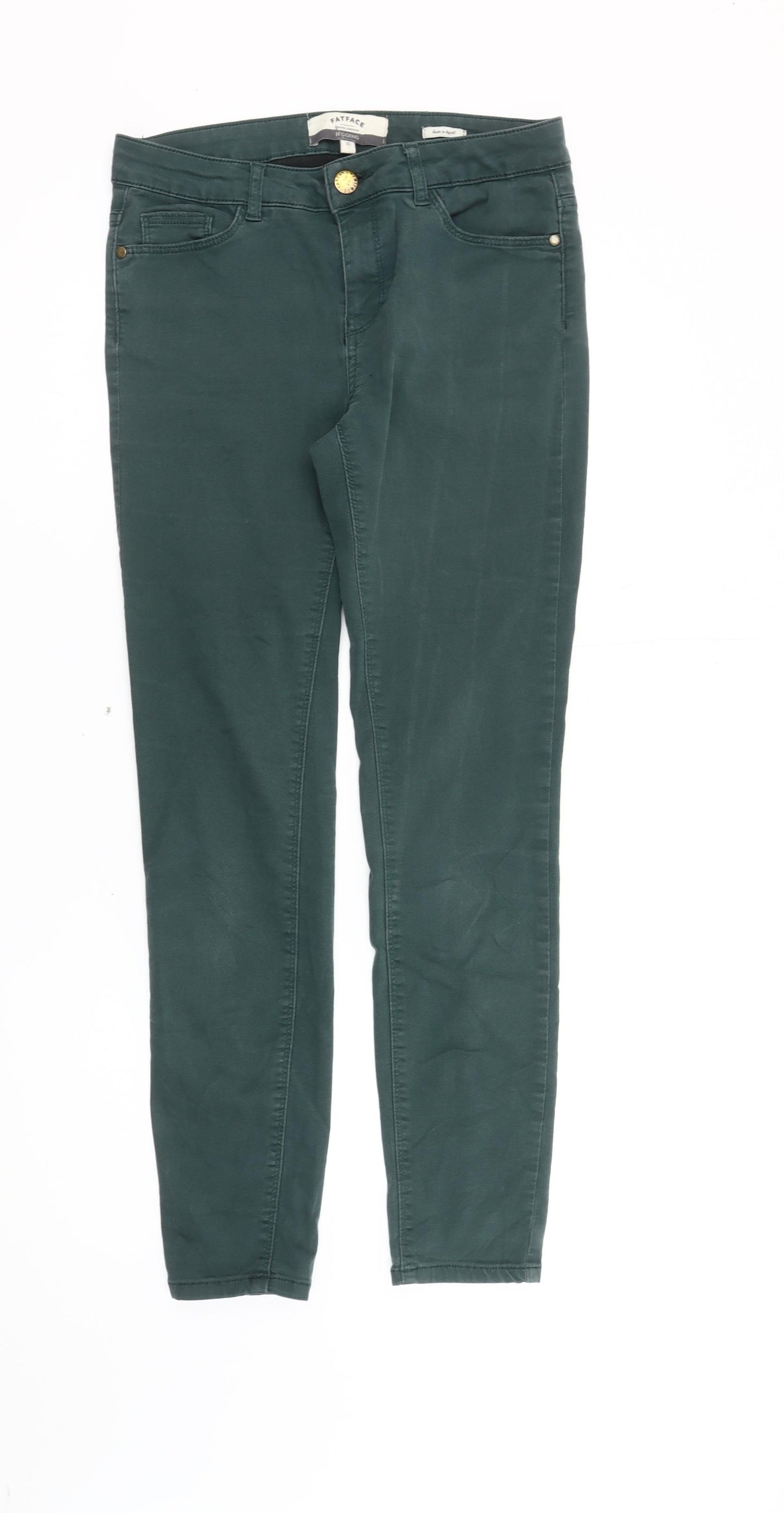 FatFace Womens Green Size 10 Slim Fit Jegging Jeans Stretch Pockets