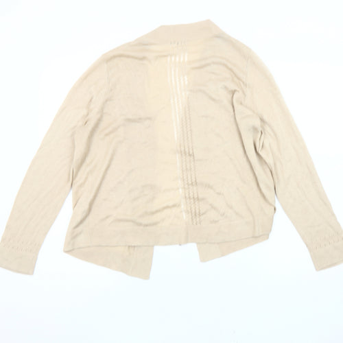 Tu Women’s Beige Crochet Detail Knit Cardigan Size 18