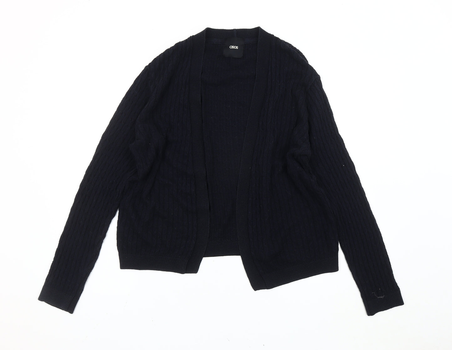 ASOS Men's Black Cable-Knit Cardigan Size M Regular Fit