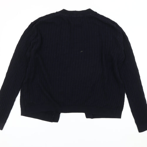 ASOS Men's Black Cable-Knit Cardigan Size M Regular Fit
