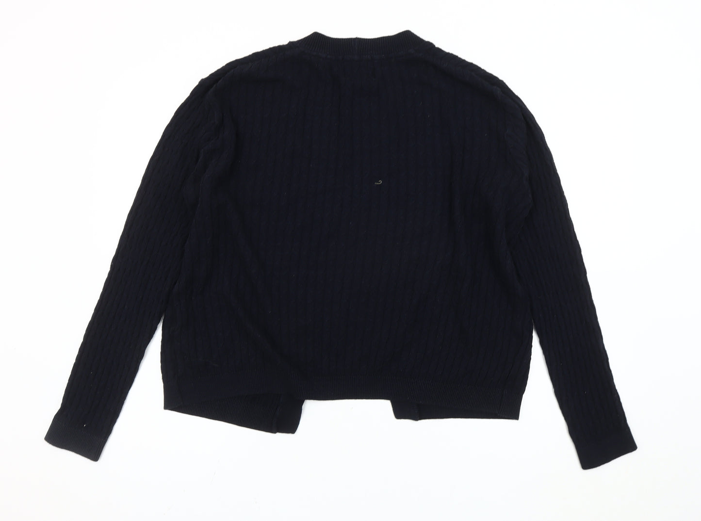 ASOS Men's Black Cable-Knit Cardigan Size M Regular Fit