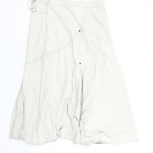Cherokee Women’s Beige A-Line Midi Skirt Size 12 Cotton Casual