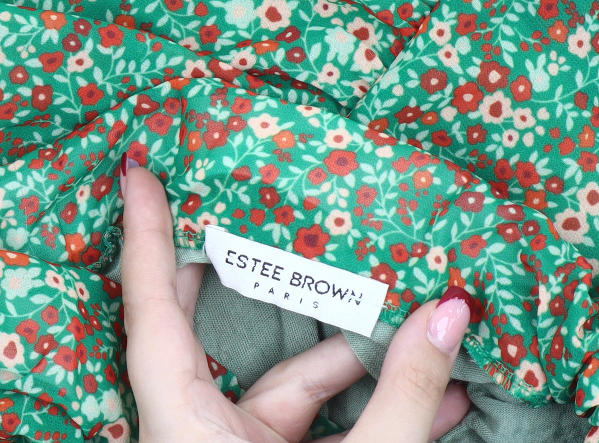 Estee Brown Women’s Multicoloured Floral A-Line Midi Skirt Size 10