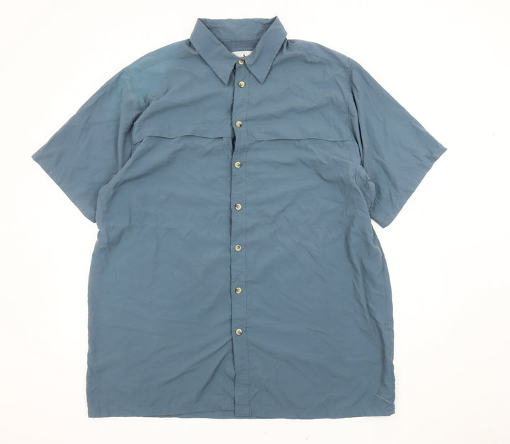 Regatta Men's Blue 2XL Polyamide Short Sleeve Button-Up Shirt