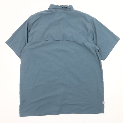 Regatta Men's Blue 2XL Polyamide Short Sleeve Button-Up Shirt