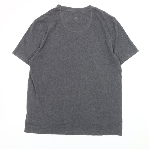FatFace Men's Grey Graphic Coffee T-Shirt L Regular Fit