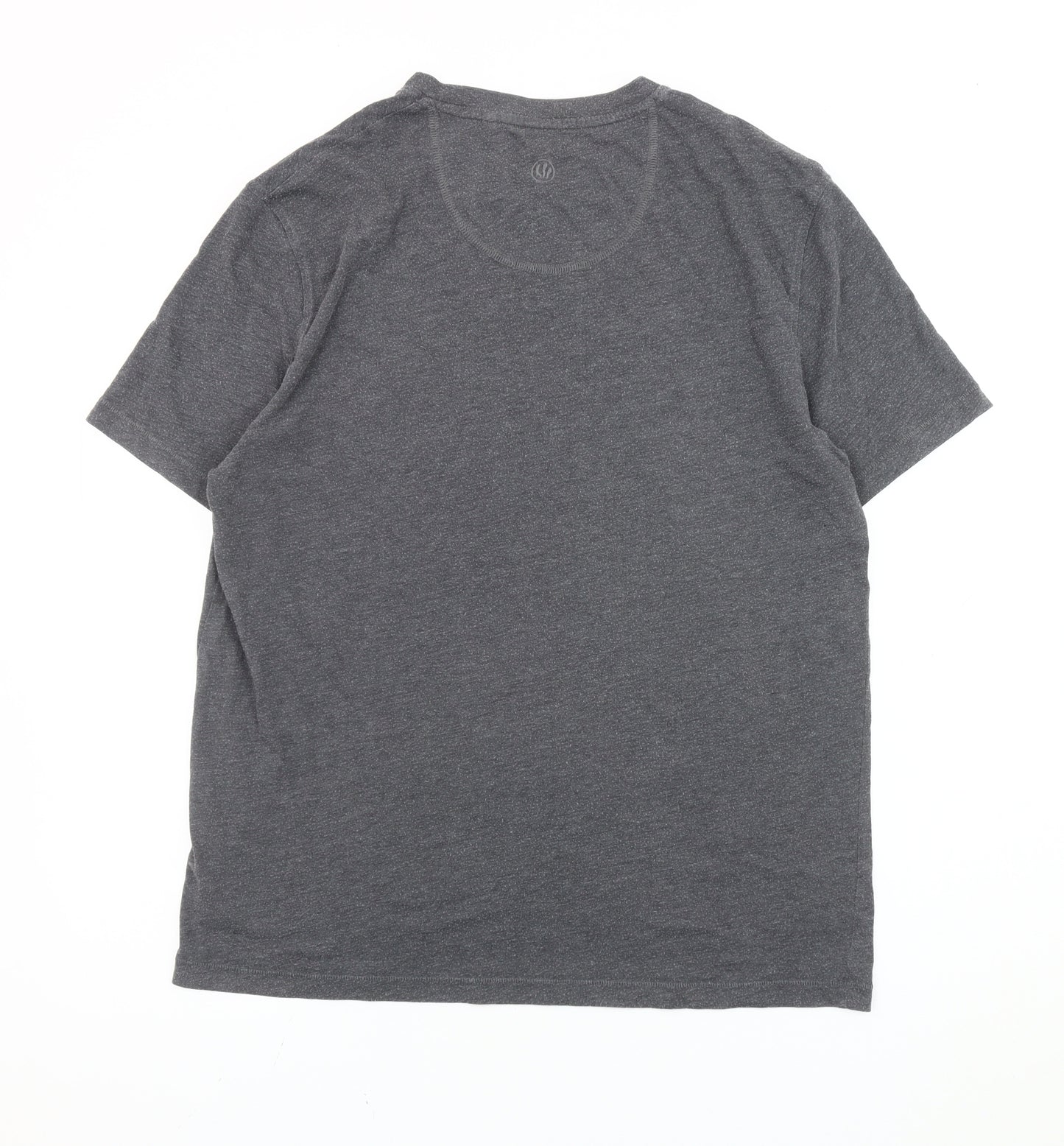 FatFace Men's Grey Graphic Coffee T-Shirt L Regular Fit