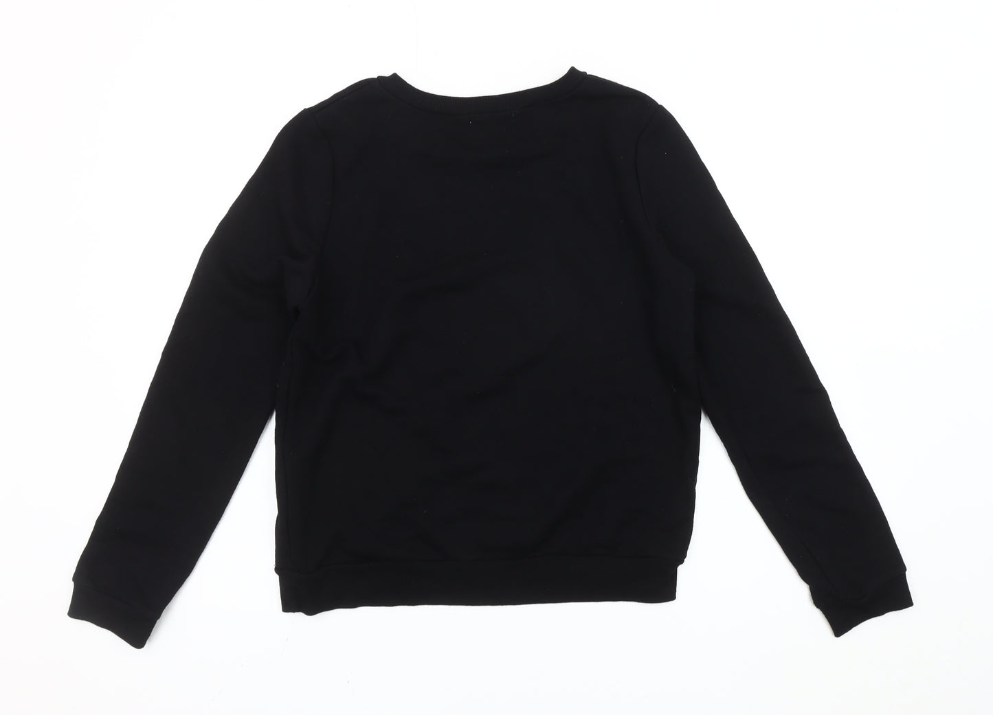 Pink Latte Girls Black 8 Years Pullover Sweatshirt Graphic Print