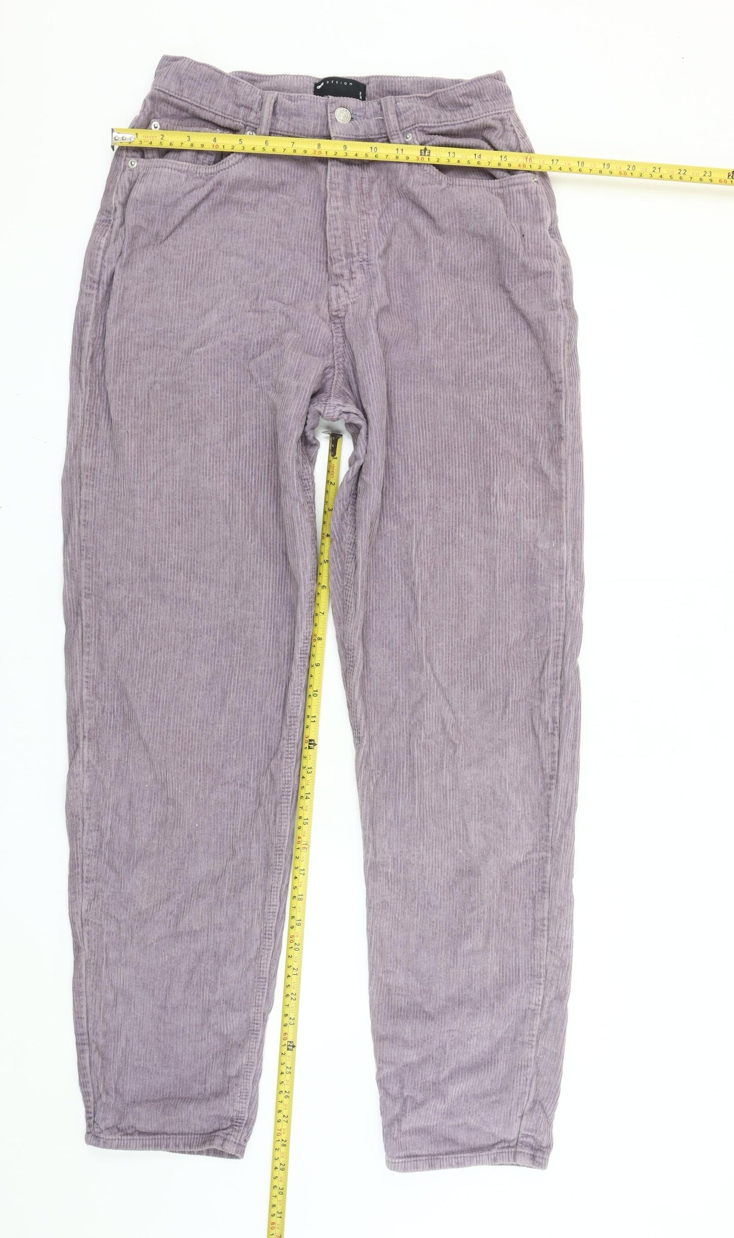 ASOS DESIGN Men’s Purple Corduroy Trousers 28in Waist 32in Leg