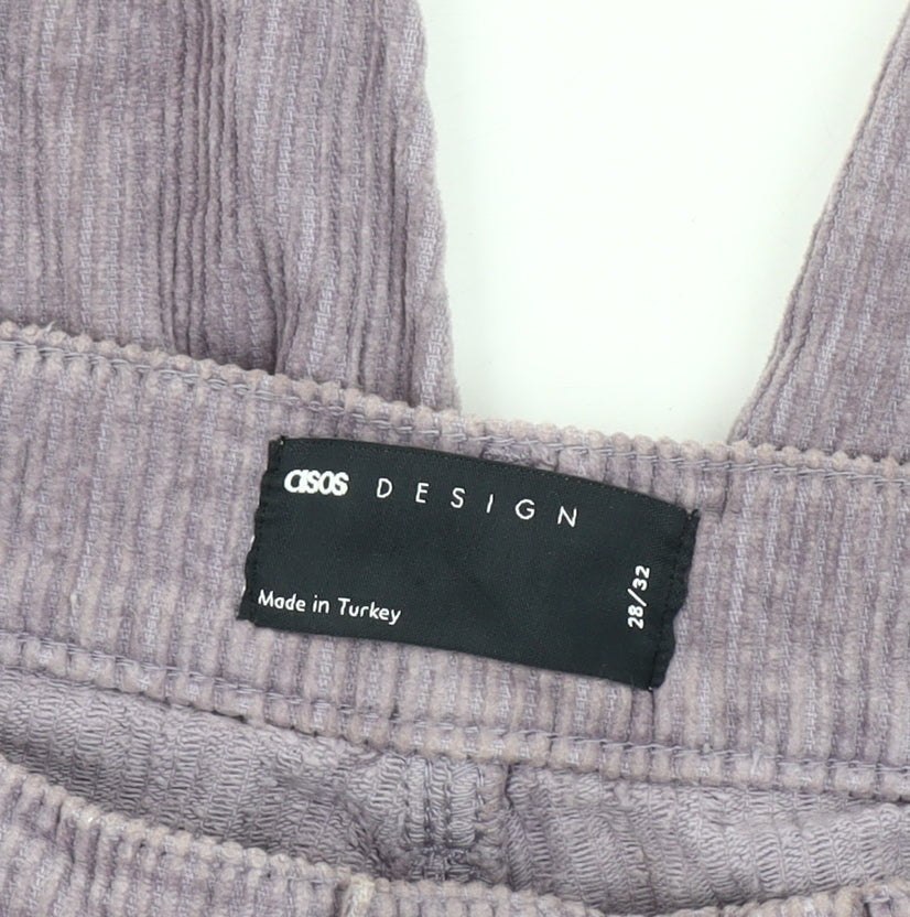 ASOS DESIGN Men’s Purple Corduroy Trousers 28in Waist 32in Leg