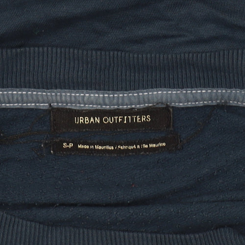 Urban Outfitters Women's Blue Slim Fit Cropped Long Sleeve T-Shirt S
