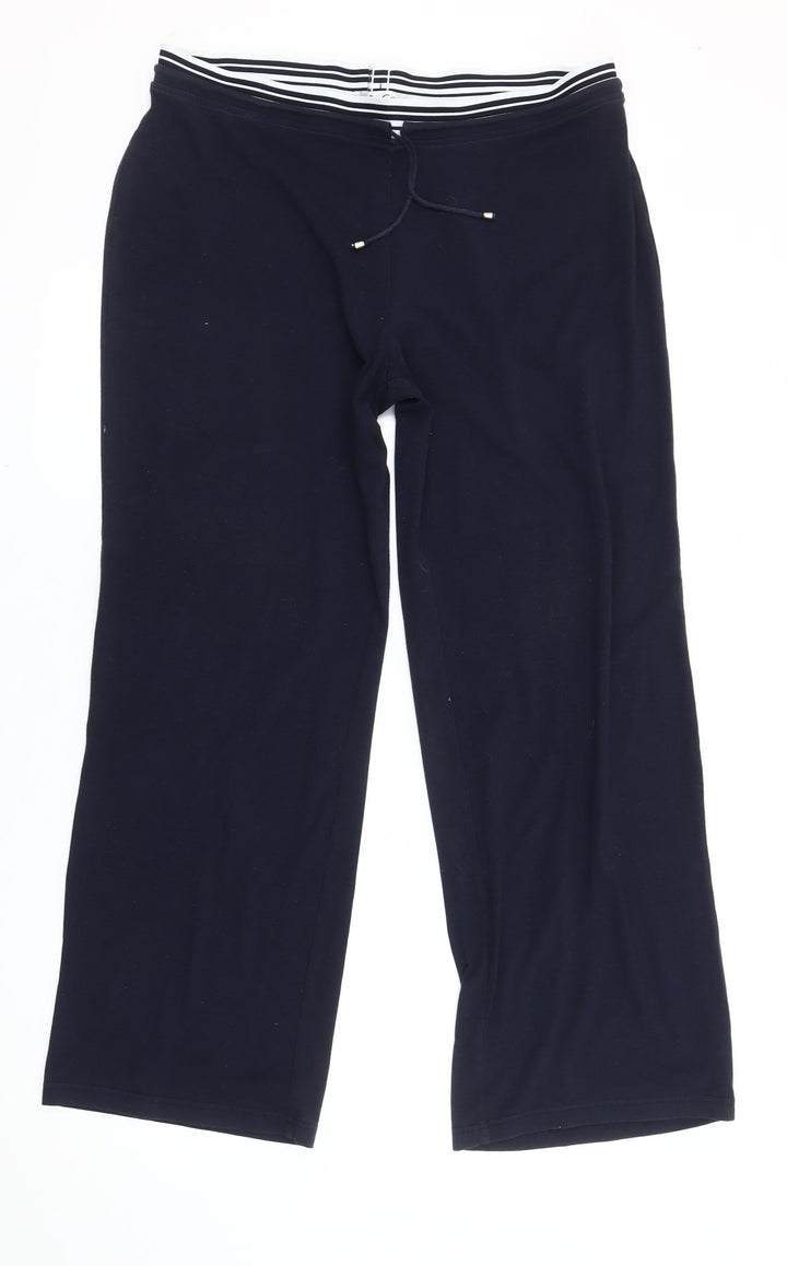 M&Co. Womens Black L Straight Leg Sweatpants Elastic Waist
