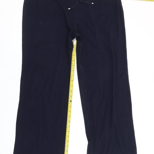 M&Co. Womens Black L Straight Leg Sweatpants Elastic Waist