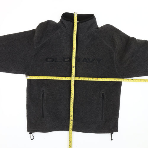 Old Navy Men’s Grey Fleece Pullover Sweatshirt M 1/4 Zip Mock Neck