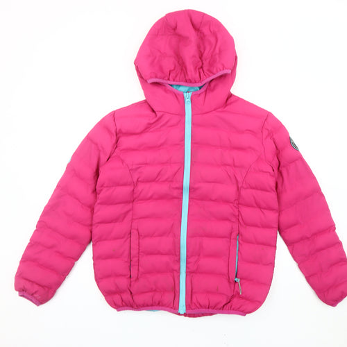 Surfanic Girls Pink 14 Years Hooded Puffer Jacket Winter Coat